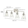 thumbnail image 2 of Millennium Lighting Caily Wall Vanity Light With Brushed Nickel Finish 2104-BN, 2 of 7