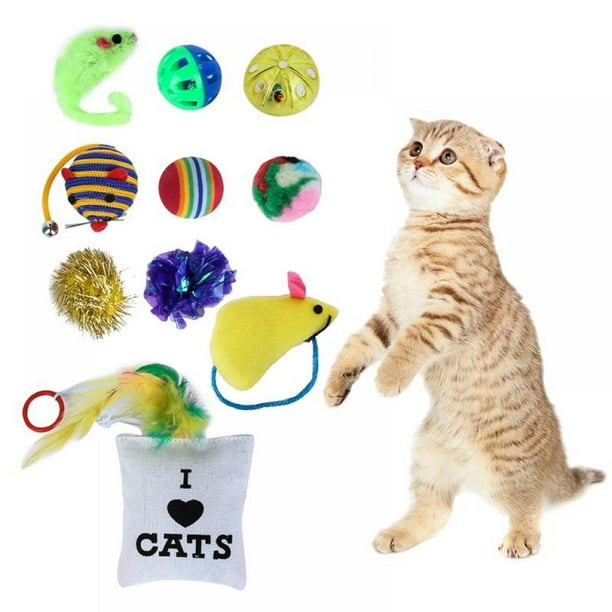 Toys Cat Lot Bulk Mice Balls Catnip Kitty Kitten Play Toy Free Shipping 10/14Pcs
