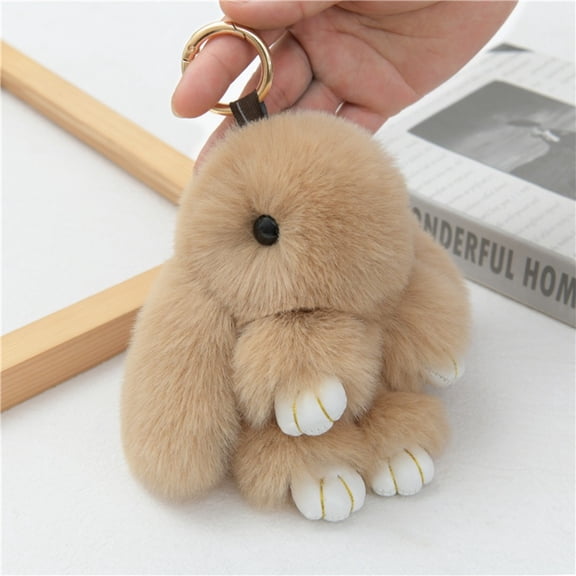 Easter Soft Bunny Keychain, Cute Easter Gift Plush Keychain for Backpack,Bag Charm Gift Key Chain