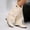 Beige, variant on Knee High Boots Women, Fold Over Shark Boots Pointed Toe Block Heels Wide Calf,Minimalist Street Style Faux Leather Boots for Fall & Winter Black 9.5(43)