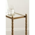 thumbnail image 3 of Kate and Laurel Prisha Traditional Metal Skinny Side Table, 18 x 8 x 25, Clear Glass and Gold, Vintage Rectangular Slim Bedroom Nightstand with Glass Tabletops for Use as Living Room End Table, 3 of 8
