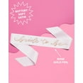 thumbnail image 2 of xo, Fetti Bride to Be Sash | Bachelorette Party Decorations White + Rose Gold, Bridal Shower Gift, Bridesmaid Favors, 2 of 4