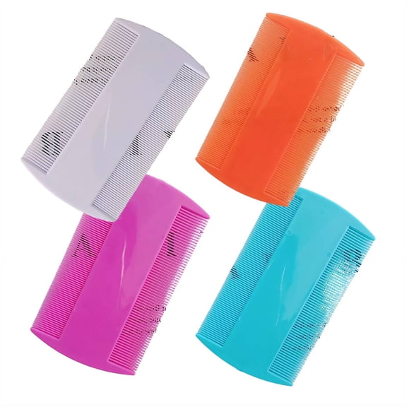 ACDANC 4Pcs Flea Comb,Sparse Teeth And Clear Hair Dog Hair Brush,High Quality Plastic Cat Comb,Style 3