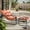 Orange/Beige, variant on HomeMiYN Outdoor Lounge Chair with Ottoman, Patio Oversized Comfy Sling Recliner Chair, Extra Thick Puffy Cushion with Support 500lbs, Modern Outdoor Furniture for Poolside, Backyard, Orange/Beige