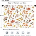 thumbnail image 6 of Fall Maple Leaves Kitchen Curtains, Autumn Harvest Thanksgiving Season Small Short Cafe Window Curtains Over Sink Dining Room Decor Rod Pocket Drapes Tier Curtains 2 Panels 36x28 Inches, 6 of 6