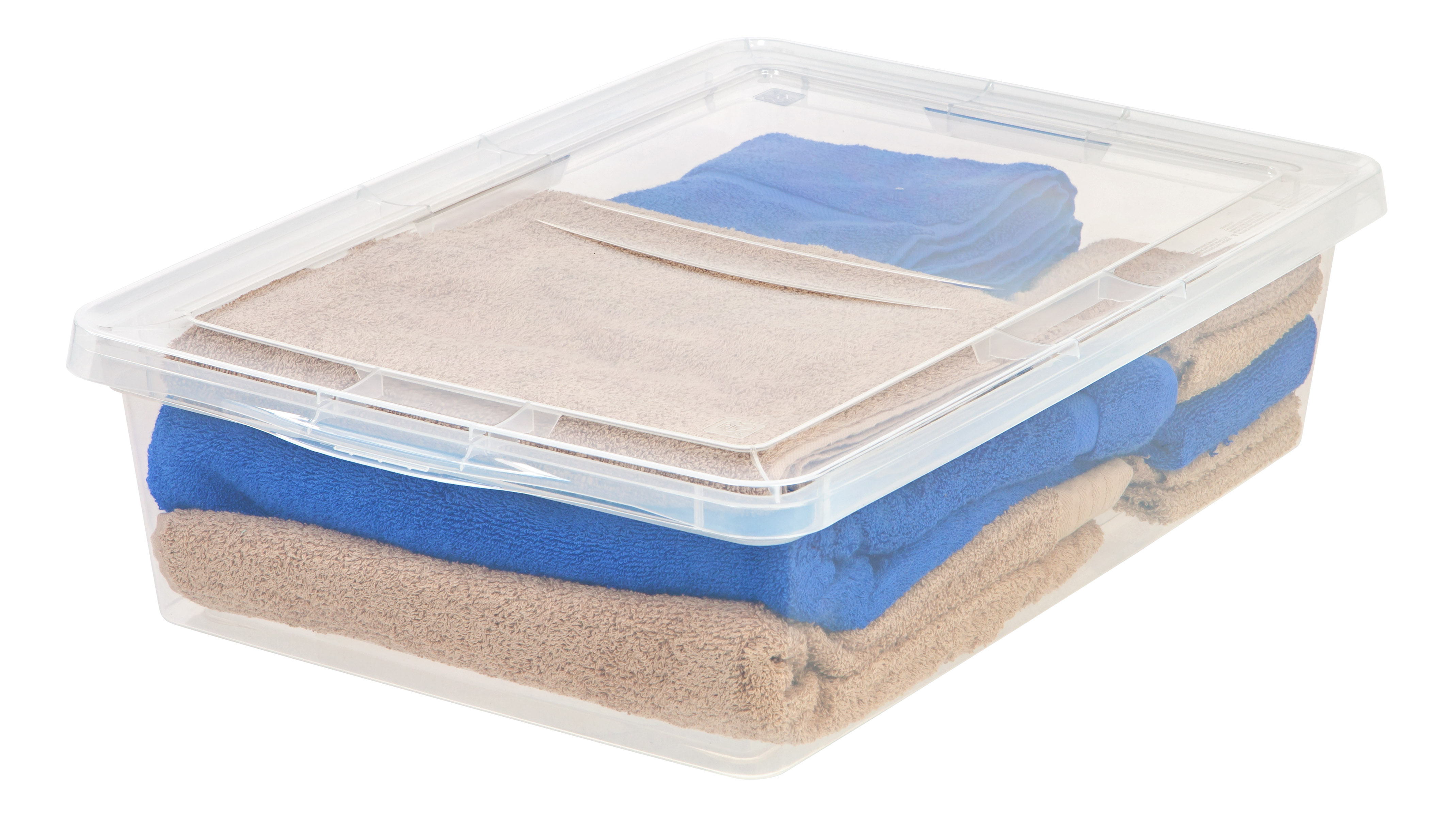 Mainstays 28 Qt. (7 gal.) Under Bed Plastic Storage Box, Clear, Set of 4 - image 5 of 8
