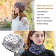 thumbnail image 2 of Tuque Style Bohème Hijab Imprimé Floral Turban Protection des Oreilles Bonnet Fleur Blanche 1 Ensemble, 2 of 6