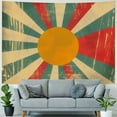 thumbnail image 4 of Chilfamy  Boho Sun Tapestry Vintage Rainbow Sunrise Sunset Bohemian Aesthetic Minimalist Tapestries Wall Hanging For Room  60x50inch, 4 of 6