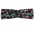 thumbnail image 1 of Retro Headband, Abstract Geometric Hipster Fashion Design Colorful Pattern with Bohemian Influences, Elastic and Soft Women's Bandana for Sports and Everyday Use, Grey Red Coconut, by Ambesonne, 1 of 3