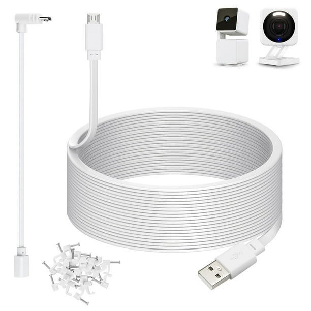 Cable de alimentación de 15 m para Wyze Cam v4, Wyze Cam Pan v3, Wyze OG