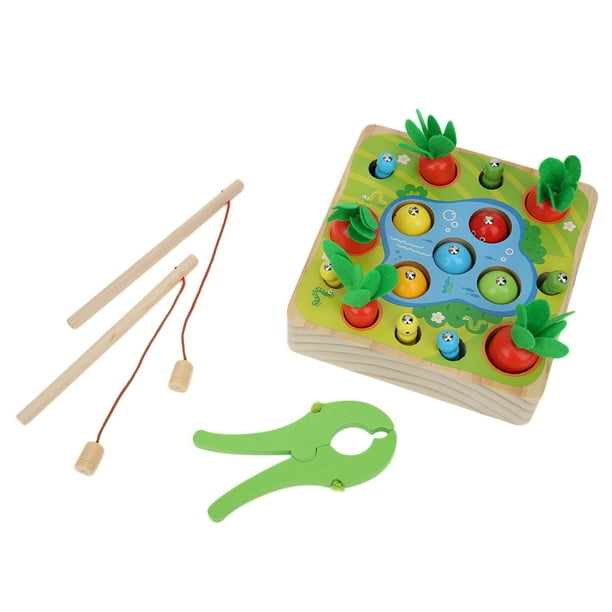 Juego De Pesca Magnética De Madera Montessori – Juguete Educativo Con Cañas, Peces Y Bichos De Colores – Ideal Para Desarrollar La Coordinación Y El Reconocimiento De Colores En Niños De 3 A 5 Años