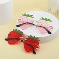 thumbnail image 4 of Cute Strawberry Shape Sunglasses for Women Girls(Gold Frame,Red Lens), 4 of 4