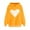 Yellow, variant on YUGYXL Womens Oversized Hoodies Comfy Long Sleeve Heart Graphic Pullover Trendy Cute Print Sweatshirts with Pocket Green S