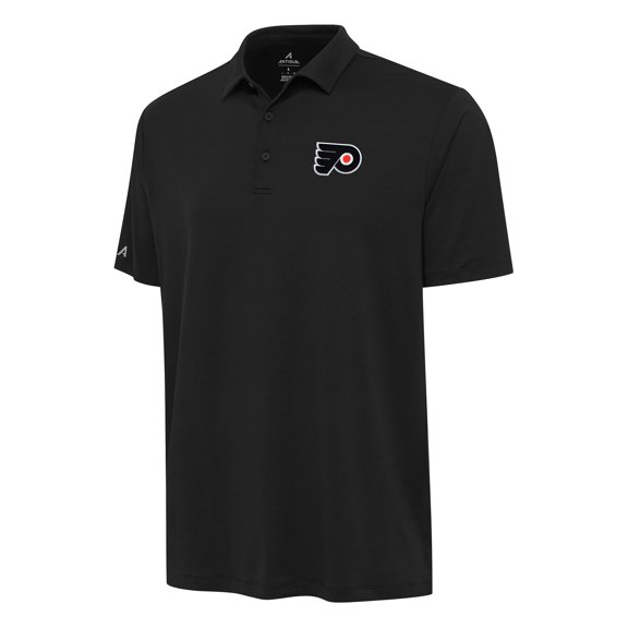 Men's Antigua Black Philadelphia Flyers Reprocess Polo