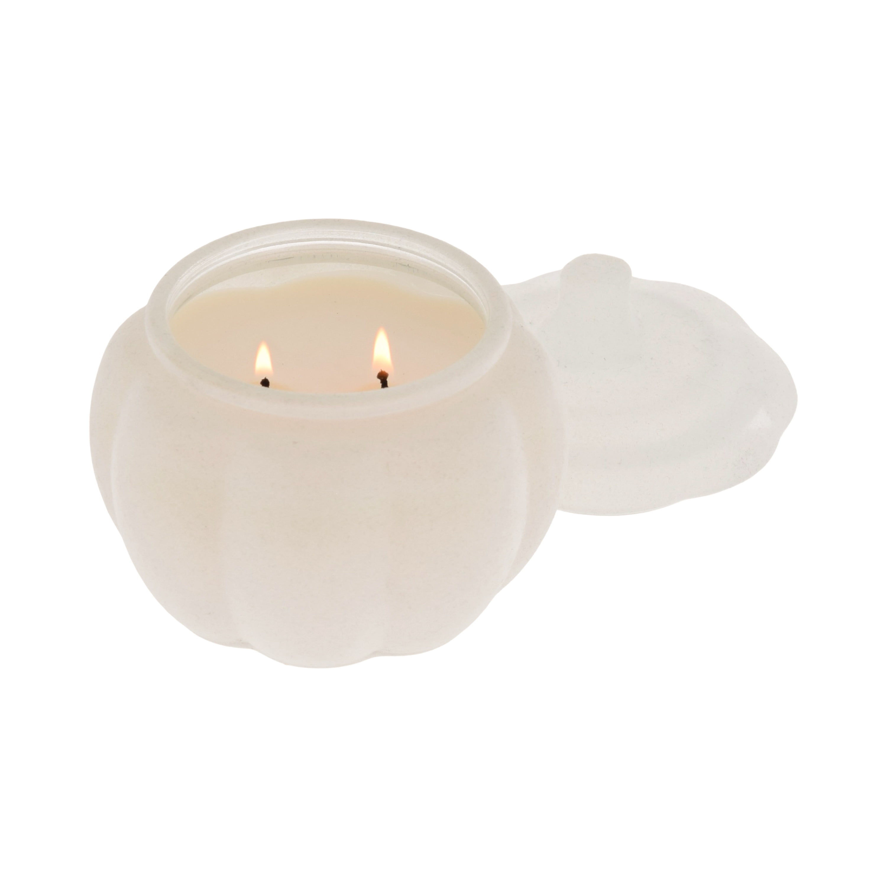 Better Homes & Gardens Salted Coconut Mahogany Scented 2-Wick 10oz (284.3 g) Medium Flocked Pumpkin Jar Candle