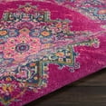 thumbnail image 5 of 5â€™ Round Fuchsia and Blue Distressed Area Rug, 5 of 6