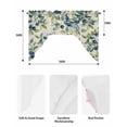 thumbnail image 6 of Blueberrys Leaves Kitchen Curtains Swag Valance for Windows/Bathroom/Cafe, Farmhouse Retro Botanical Plants Rod Pocket Drape Panel Swag Curtains Valance for Bedroom/Living Room 56"x36", 6 of 6