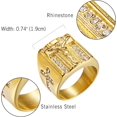 thumbnail image 3 of GHSDFBB Mens Cross Ring Stainless Steel Gold Plated Christian Jesus Catholicism Religious Rings, for Fathers Day, 3 of 7