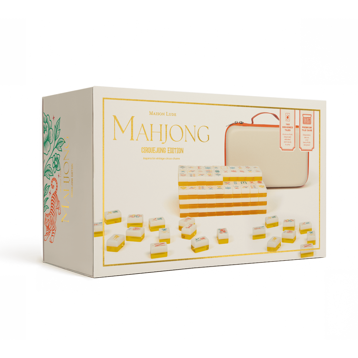 Maison Lude Cirquejong 160 Piece Mahjong Tiles with Carry Case
