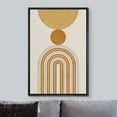 thumbnail image 3 of IDEA4WALL Framed Canvas Print Spiral Golden Circle with Black Illusion Line Art Geometric Shapes Wall Art Abstract Mid-Century Colorful Artwork for Living Room, Bedroom, Office - Black 16"x24", 3 of 5