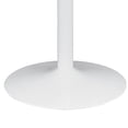 thumbnail image 4 of Counter Height Table with Marble Top and Metal Flared Base, White - Saltoro Sherpi, 4 of 5