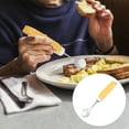 thumbnail image 3 of 1pc Rehabilitation Aid Spoon Portable Spoon Special Folding Tableware (Yellow), 3 of 7