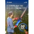 thumbnail image 3 of WILD BADGER POWER Hedge Trimmer 40V 24” Cordless 2.0Ah Battery and Charger Included, 3 of 6