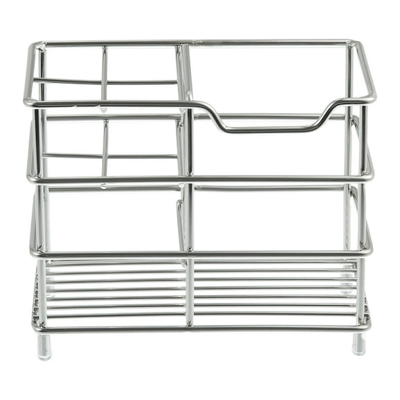 4 Slots 304 Stainless Steel Toothbrush Holder Toothpaste Holder Stand for Bathroom Organizer Silver Tone