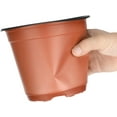 thumbnail image 3 of 100 Pcs 6" Plastic Plants Nursery Pot/Pots Seedlings Flower Plant Container Seed Starting Pots Red 6 Inch, 3 of 7