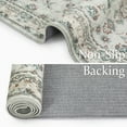 thumbnail image 6 of Boho Rug Washable Rugs Rug Rug Non Slip Kitchen Rugs Entry Rug Door Mat Floral Rug Bedroom Rug Vintage Oriental Area Rugs Entryway Rugs Indoor,Beige/Grey, 6 of 9