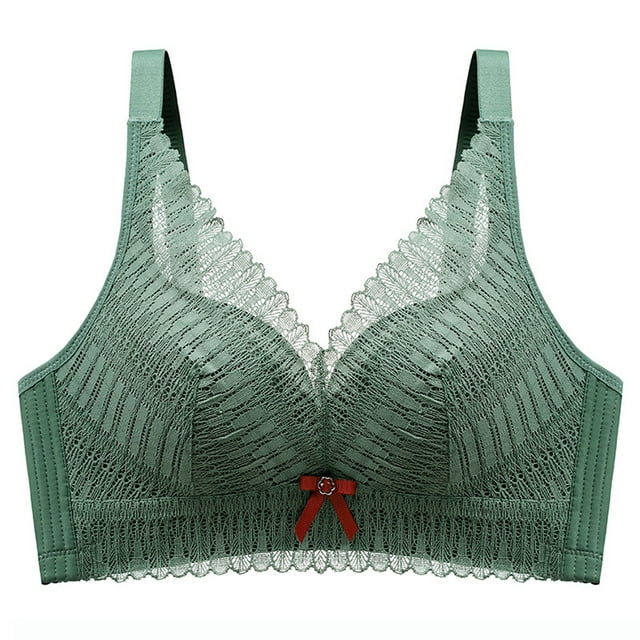 Bra for Women Seamless Solid Color Nylon Underwear with Adjustable Straps and Removable Padding, No Underwire, Wave Pattern Design