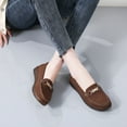 thumbnail image 3 of Platform Wedge Penny Loafers for Women Suede Spring Autumn Chunky Flats Slip on Casual Walking Dress Shoes, 3 of 6