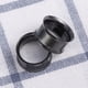 thumbnail image 4 of EeaseMX 2 dilatadores de oreja de acero inoxidable con doble acampanado (negro, 18 mm), 4 of 7