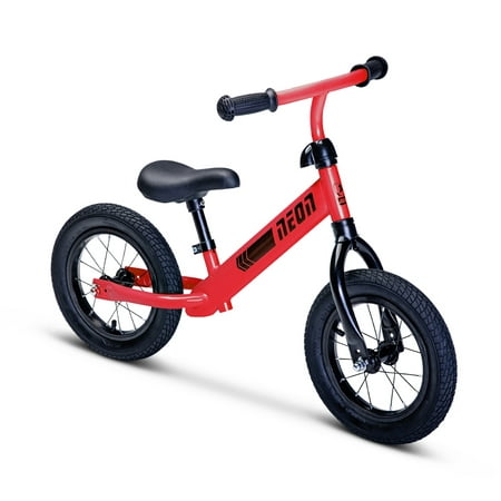 NEON Kids Balance Bike 12" Red, No Pedal (Age 3 to 5 years) Unisex
