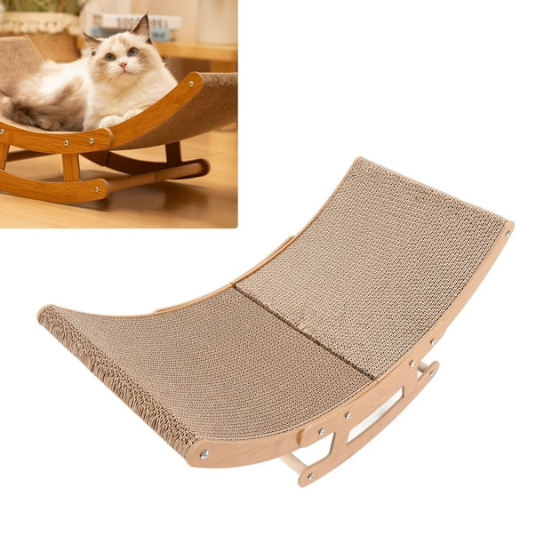 Ergonomic Cat Scratching Board Bed Rocking Chair Cat House for Small ...