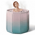 thumbnail image 3 of XunKA Gets 27" Portable Foldable Bathtub, Thermostatic Hot Ice Bathtub, PVC Outdoor Soaking Tub for Adults., 3 of 12