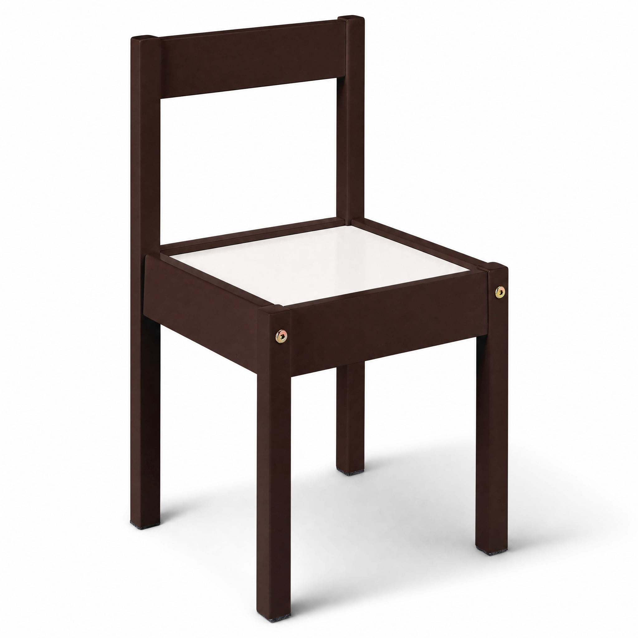 Mainstays Kids 3-Piece Dry Erase Activity Table and Chair Set for Learning, Drawing & Creative Play, Espresso
