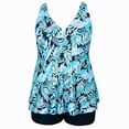 thumbnail image 1 of HAWEE Womens Plus Size Tankini Swimsuits with Shorts Two Piece Bathing Suit Floral Printed Swimwear, 1 of 4