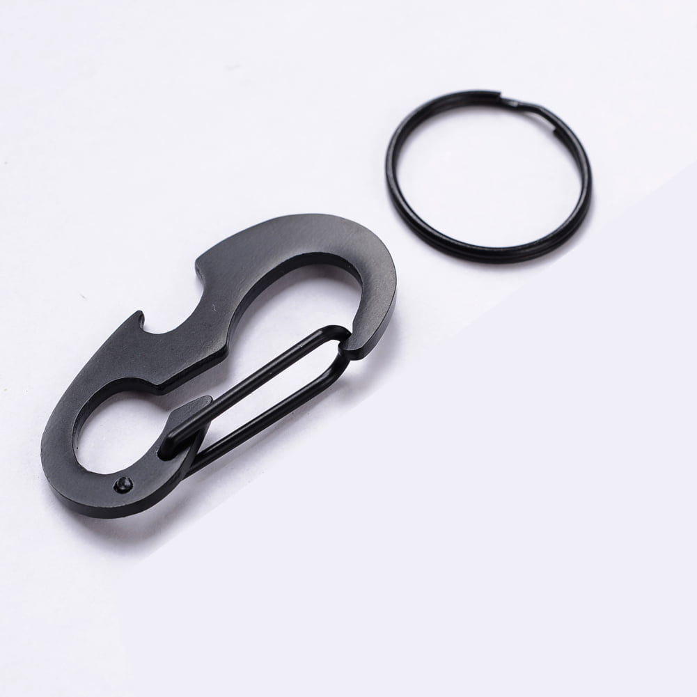 2.5mm 0.98" Round Spring Snap Hooks Clips Carabiners Gate O  Keyring 