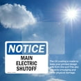 thumbnail image 6 of (2 Pack) Main Electric Shutoff OSHA Notice Sign 14 Inch X 10 Inch Vinyl Label Decal Sticker Weather Resistant, UV Protected for Workplace, Business, and Construction Site, Made in the, 6 of 7