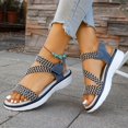 thumbnail image 2 of Lightweight Breathable Platform Sandals with Elastic Straps for Women Casual Fashion Thick Sole Outdoor Comfort, 2 of 9