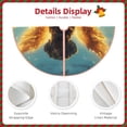 thumbnail image 4 of Kdxio Golden Cloud Winged Dog Print Christmas Tree Skirt Christmas Xmas Tree Skirts Mat for New Year Holiday Christmas Party Decorations-36", 4 of 7