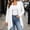 White, variant on IUYRTFE Women's Open Front Cardigan with Irregular Hem Long Sleeve Casual Draped Coat