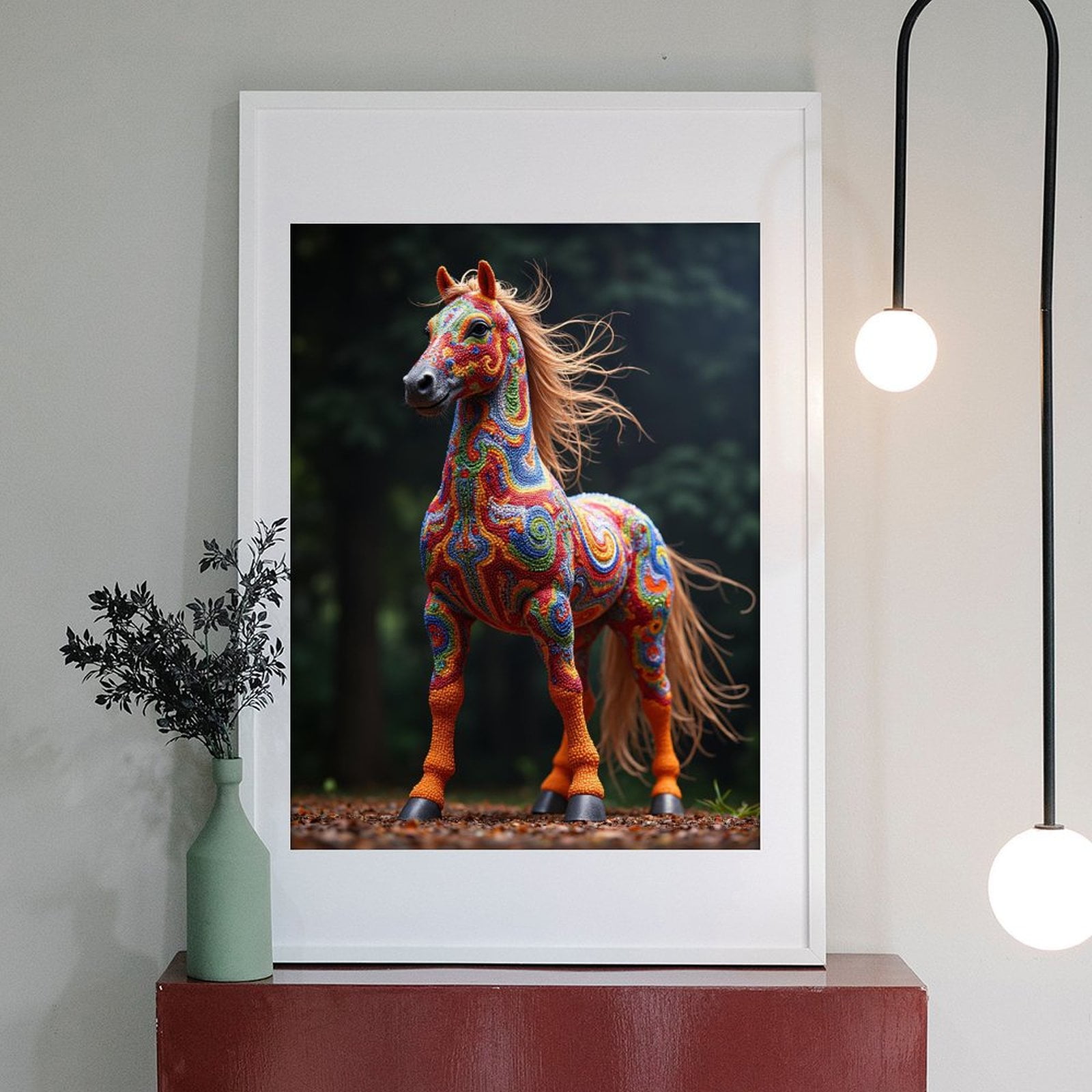 Diamond Art Kits for Adults - 5d Vibrant Artistic Mosaic Horse Diamond Painting for Adults, Diamond Art for Adults Beginners, Diamond Painting Kits for Adults for Home Wall Decor