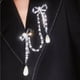 thumbnail image 4 of Broches y alfileres Broche Moda Rhinestone Doble Bowknot Pin Broche Vintage Perlas Borla Traje Collar Solapa Camisa Broches Pin, 4 of 5