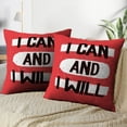 thumbnail image 3 of LALILO Throw Pillow Covers I Can And I Inspirational And Cushion Cover 18" x 18", 2 Pack, 3 of 6