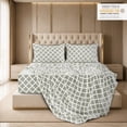 thumbnail image 3 of Lux Decor Cal King Bed Sheets Set 4 Piece - Quatrefoil Pattern, Ultra Soft Polyester Sheet Deep Pocket Fit, Wrinkle Free, Breathable & Fade Resistant OEKO-TEX Certified, Taupe, 3 of 11
