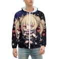 thumbnail image 2 of My Hero Academia Himiko Toga Zip Up Hoodies Unisex Realistic 3D Print Sweatshirt Long Sleeve Hooded Jacket Coat L, 2 of 8