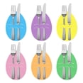 thumbnail image 3 of CoreLiving Easter Cutlery Holders Set of 6 Felt Tableware Bags, Bunny Shaped Utensil Sleeves for Knife Fork Spoon, Carrot Design Spring Kitchen Decor, Funny Money Holders for Cash Gifts, 3 of 7