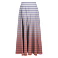 thumbnail image 4 of ameIAEA Women A-Line High Waist Midi Skirt Color Block Ruffle Flowy Skirts 2024 Fall Trendy Skirt, 4 of 6